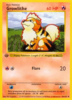 Growlithe, Base Set 28