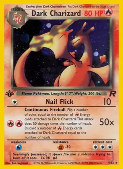 Dark Charizard, labelled