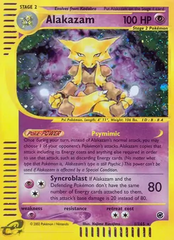 Matching English Alakazam card