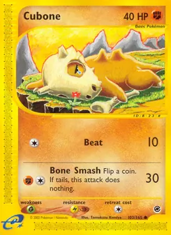 Matching English Cubone card