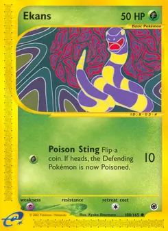 Matching English Ekans card