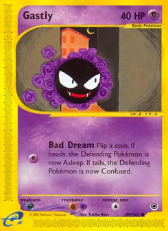 Matching English Gastly card