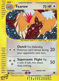 Matching English Fearow card