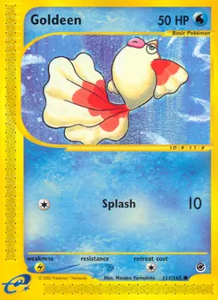 Matching English Goldeen card