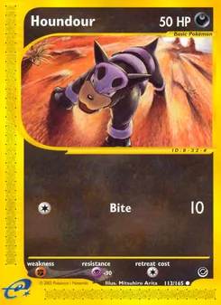 Matching English Houndour card