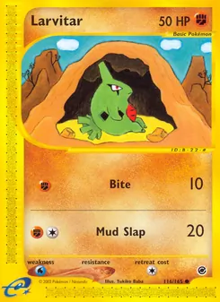 Matching English Larvitar card