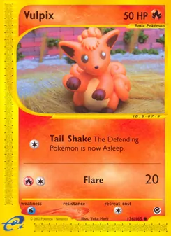 Matching English Vulpix card
