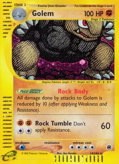 Matching English Golem card