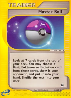 Matching English Master Ball card