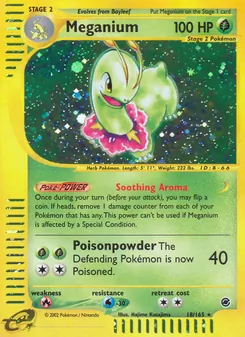 Matching English Meganium card