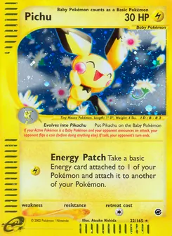 Matching English Pichu card