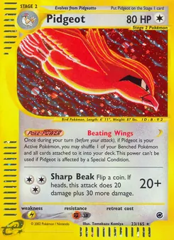 Matching English Pidgeot card