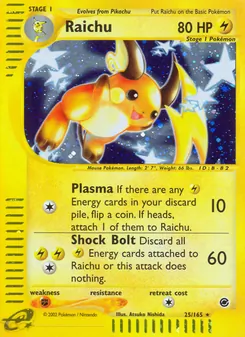 Matching English Raichu card