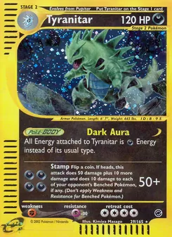 Matching English Tyranitar card