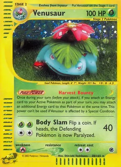 Matching English Venusaur card