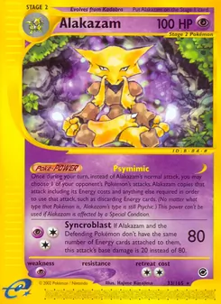 Matching English Alakazam card