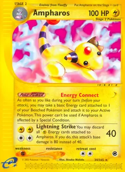 Matching English Ampharos card