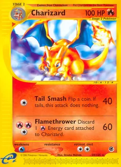 Matching English Charizard card