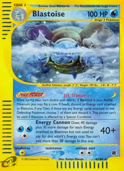 Matching English Blastoise card
