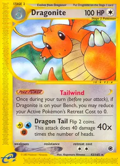 Matching English Dragonite card