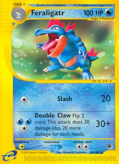 Matching English Feraligatr card