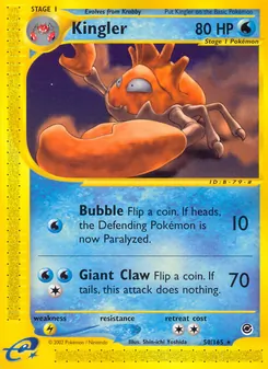 Matching English Kingler card