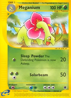 Matching English Meganium card