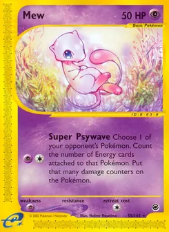 Matching English Mew card