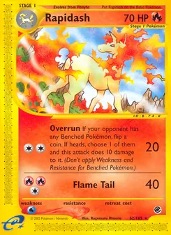 Matching English Rapidash card