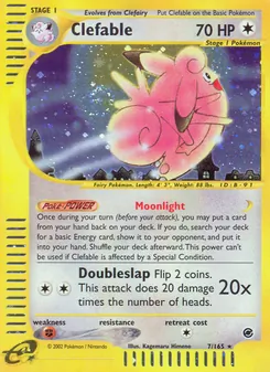 Matching English Clefable card