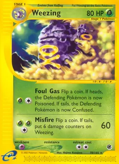 Matching English Weezing card