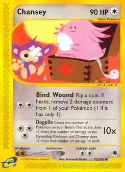 Matching English Chansey card