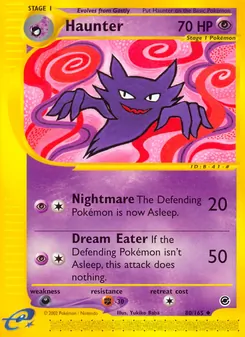 Matching English Haunter card