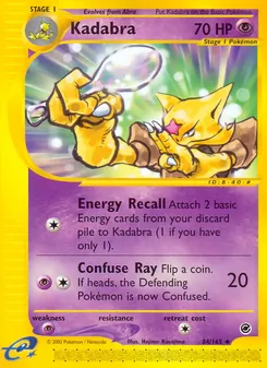 Matching English Kadabra card