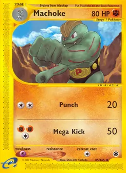 Matching English Machoke card
