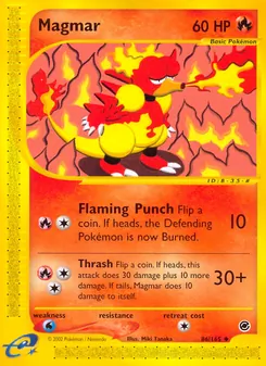 Matching English Magmar card