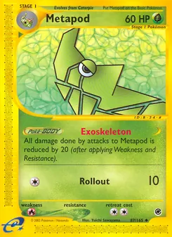 Matching English Metapod card