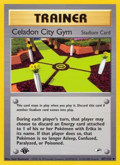 Matching English Celadon City Gym card