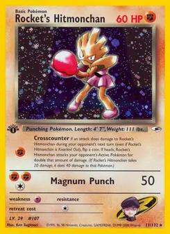 Matching English Rocket's Hitmonchan card