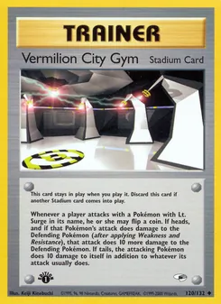 Matching English Vermilion City Gym card