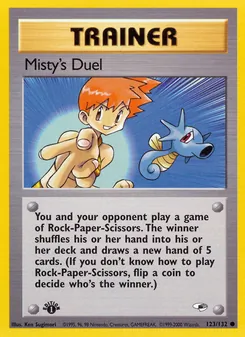 Matching English Misty's Duel card