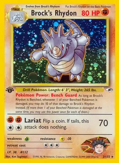 Matching English Brock's Rhydon card