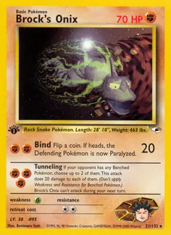Matching English Brock's Onix card