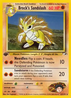 Matching English Brock's Sandslash card