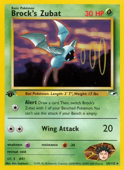 Matching English Brock's Zubat card