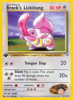 Matching English Brock's Lickitung card