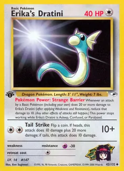 Matching English Erika's Dratini card