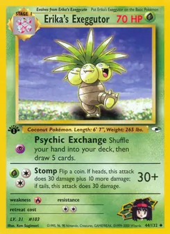Matching English Erika's Exeggutor card