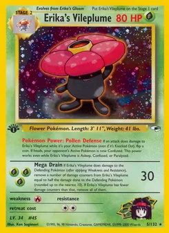 Matching English Erika's Vileplume card