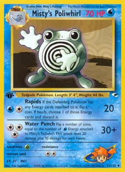 Matching English Misty's Poliwhirl card